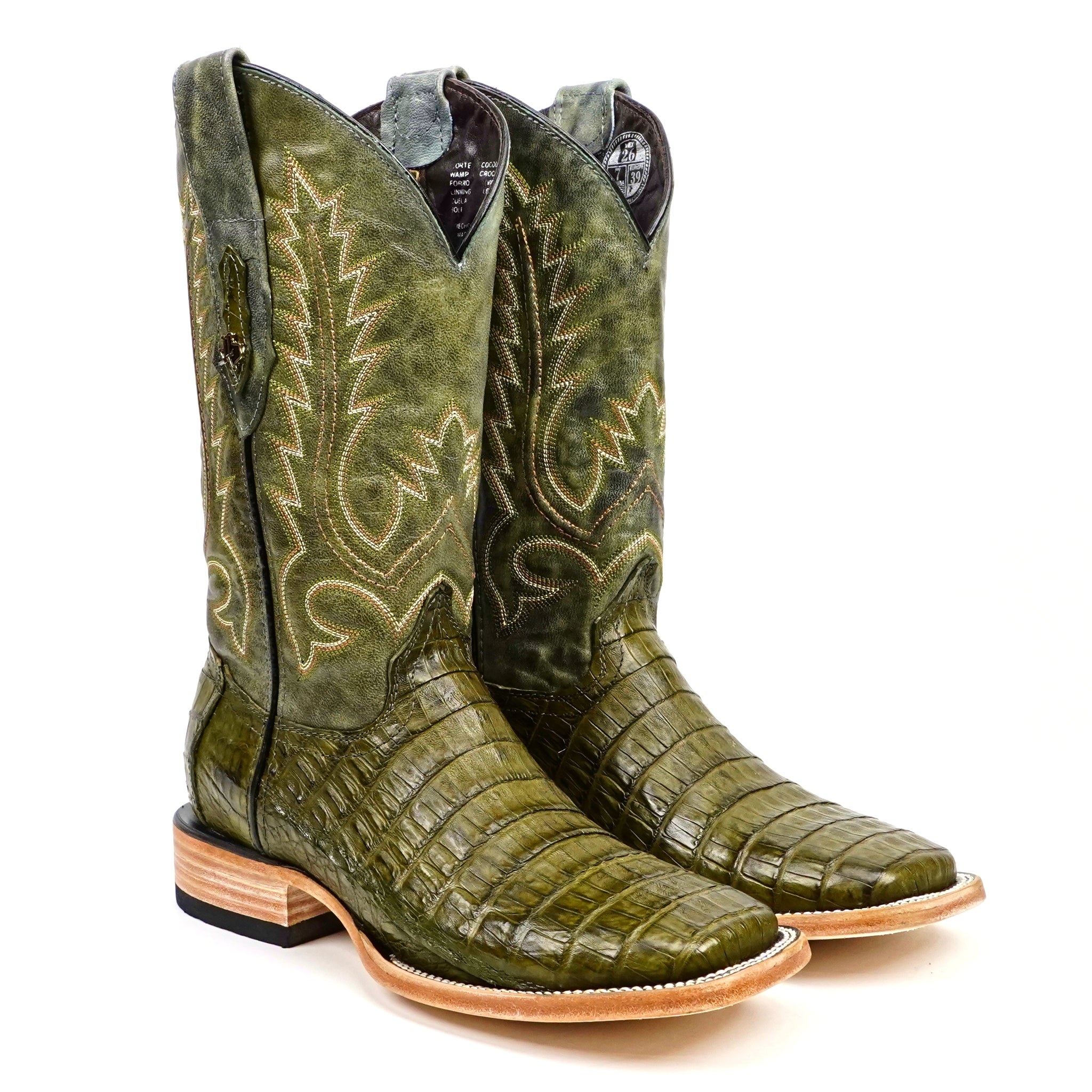 Rhodes Caiman Belly Boots - Agave - Square Toe (LM10) – Gomez