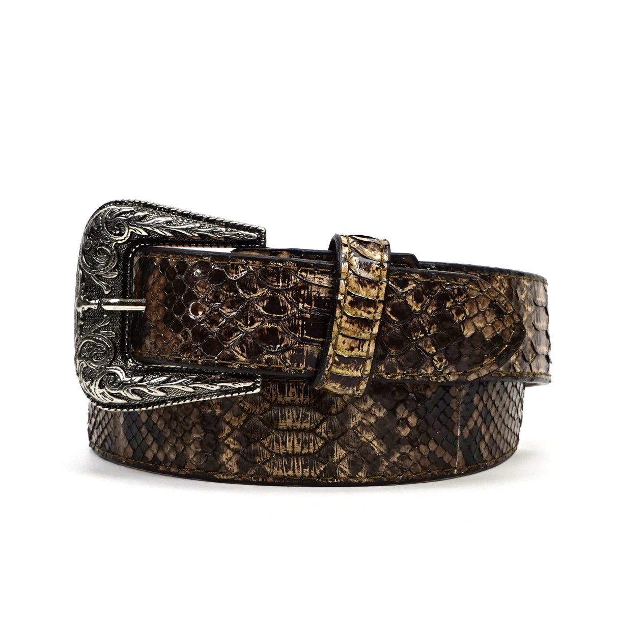 Exotic Full Quilt Python Belt - Chameleon (C-028)