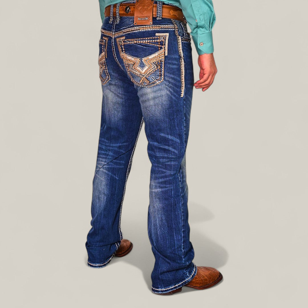 Mens Western Embroidered Jean - AM2281