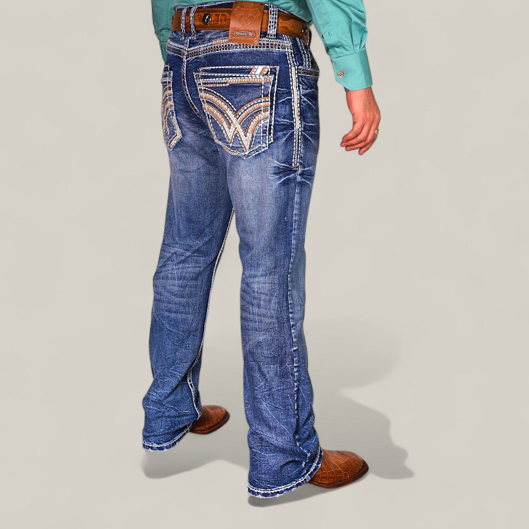 Mens Western Embroidered Jean - AM2283