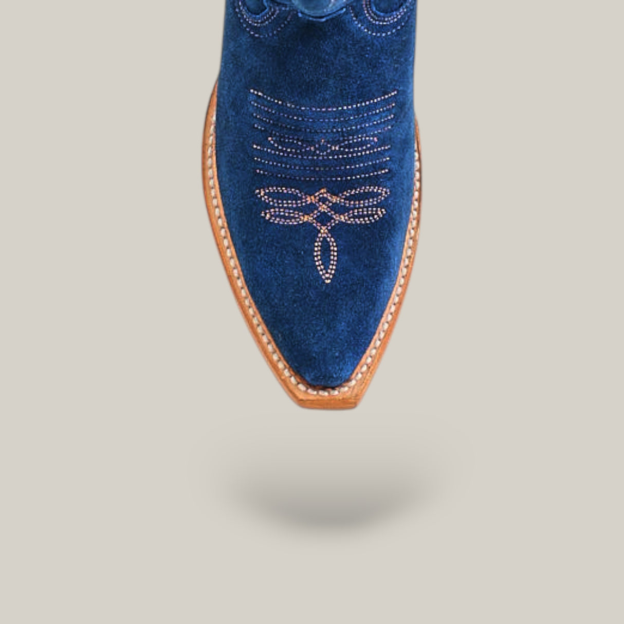 Kellie Suede Blue Jeans Leather Sole - Tall Shaft - Snip Toe