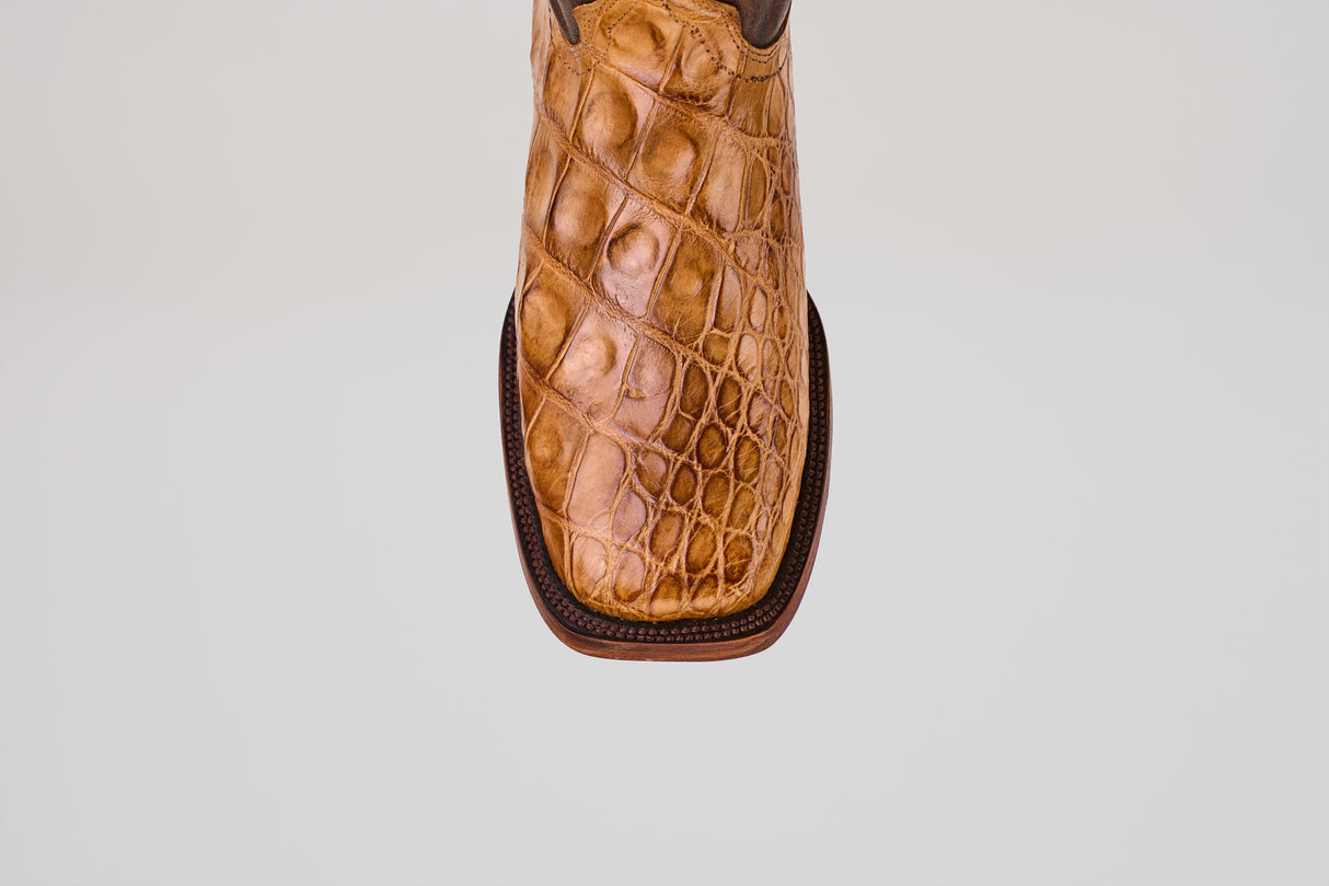 James - Fawn - Square Toe (Alligator Hornback)