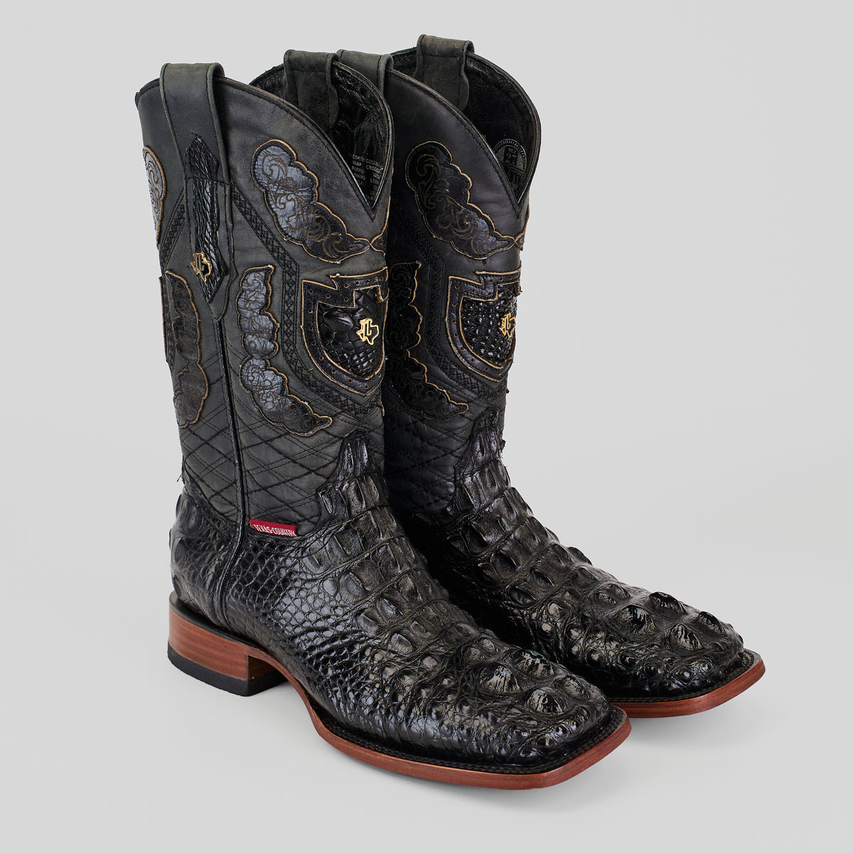 Caporicci 573 Black Genuine alligator boots Black Jack Natural Alligator Boots (Hornback) – McKinney Hat  main image 2