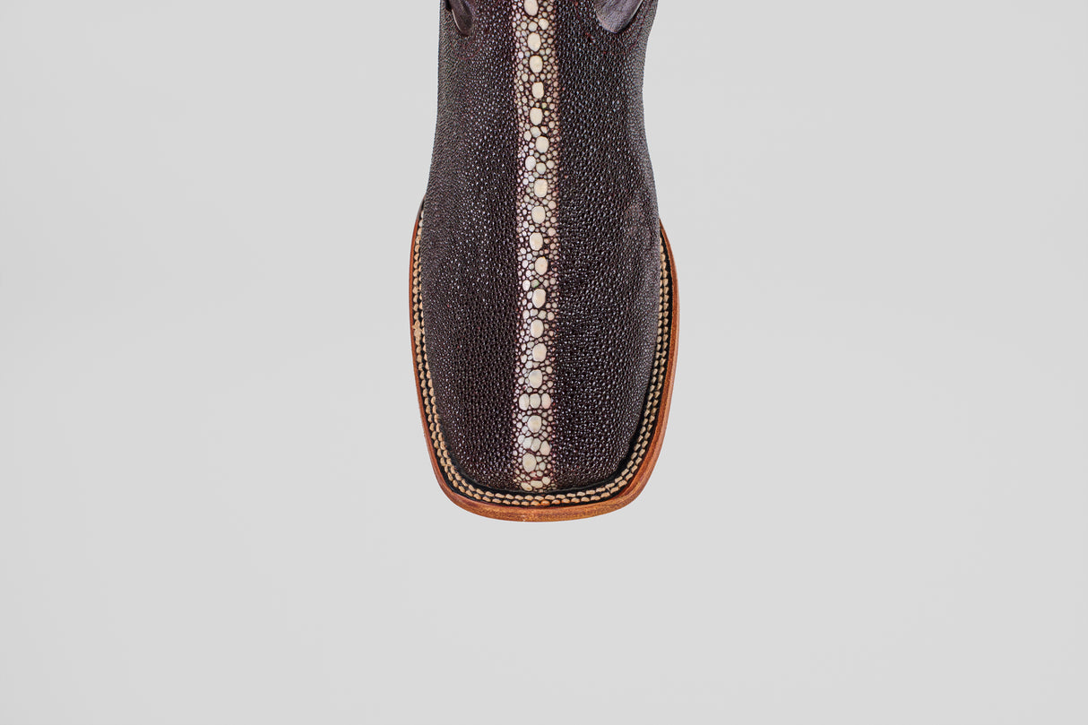 Exotic Stingray Queen  - Wine - Square Toe