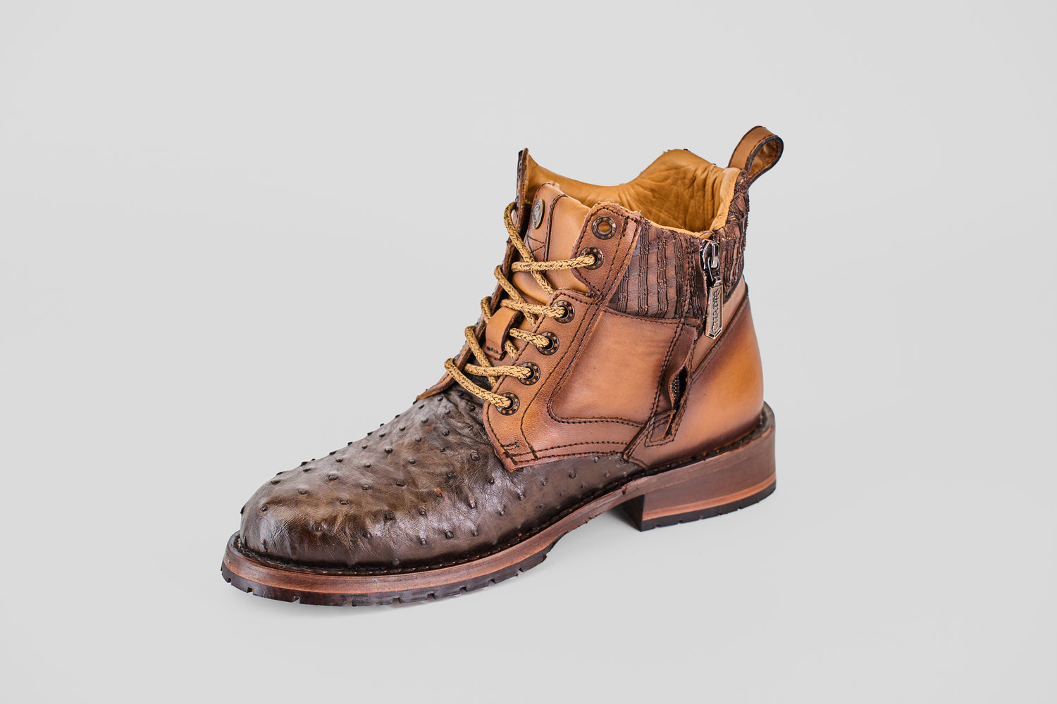 Cuadra Exotic Ostrich  - Tabaco - Round Toe