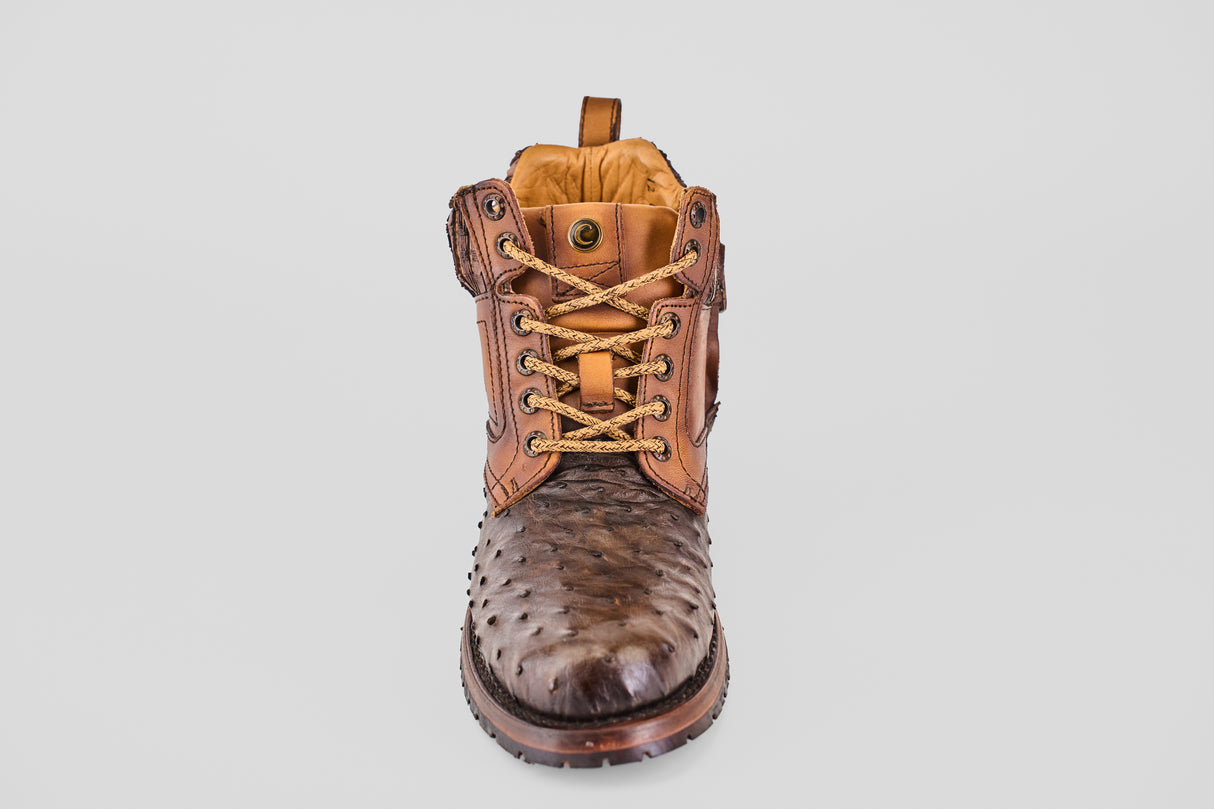 Cuadra Exotic Ostrich  - Tabaco - Round Toe