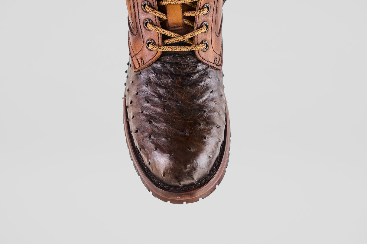 Cuadra Exotic Ostrich  - Tabaco - Round Toe