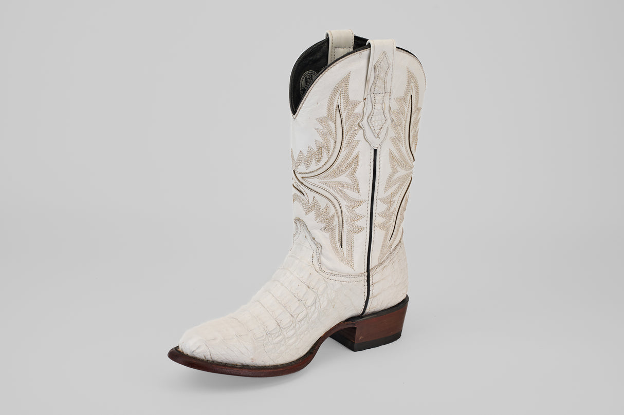 Rhodes HornBack - White - Round Toe
