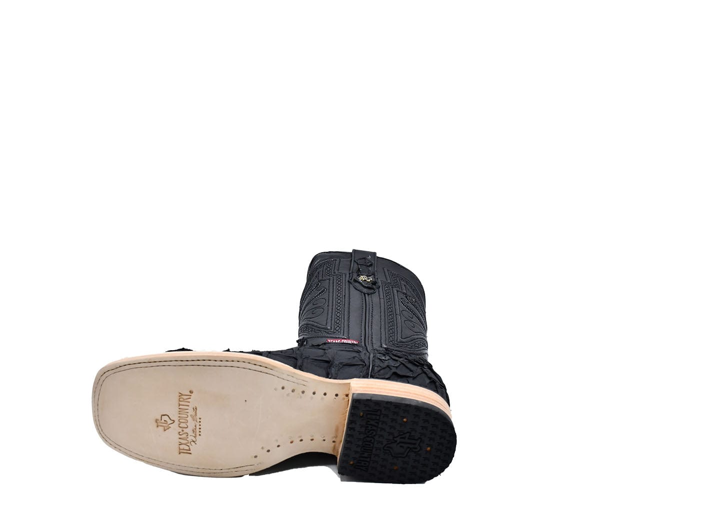 Texas Country Exotic Boot Pez Pirarucu Black PZ60