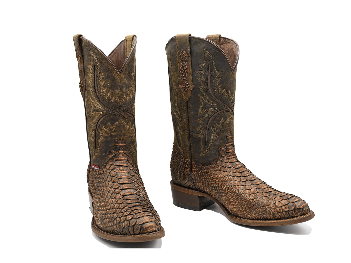 Texas Country Exotic Boot Python Petroleo Nobuck PN240
