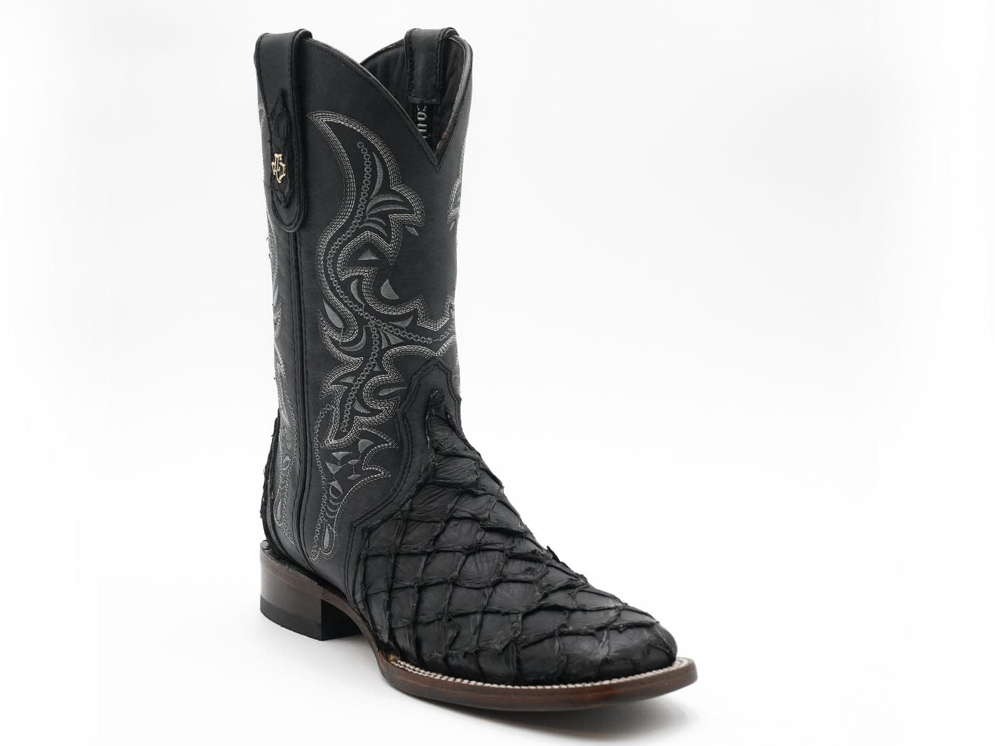 Texas Country Western Boot Piraruco Ext Matte Black e12 Square Toe