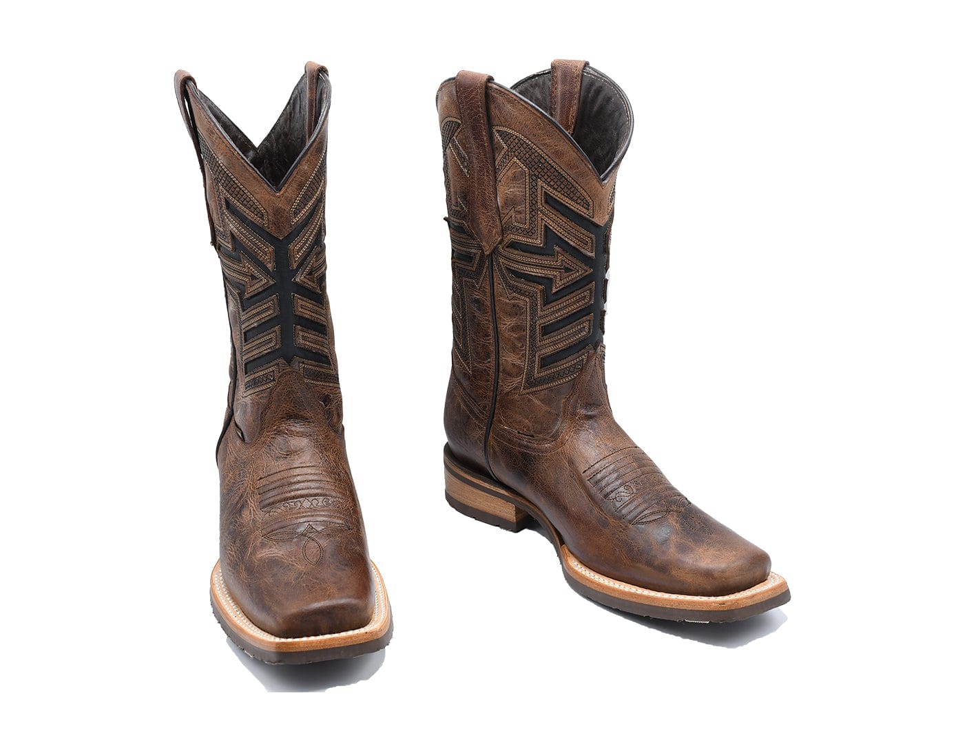 Texas Country Western Boot Roca Talco Cognac Square Toe E668