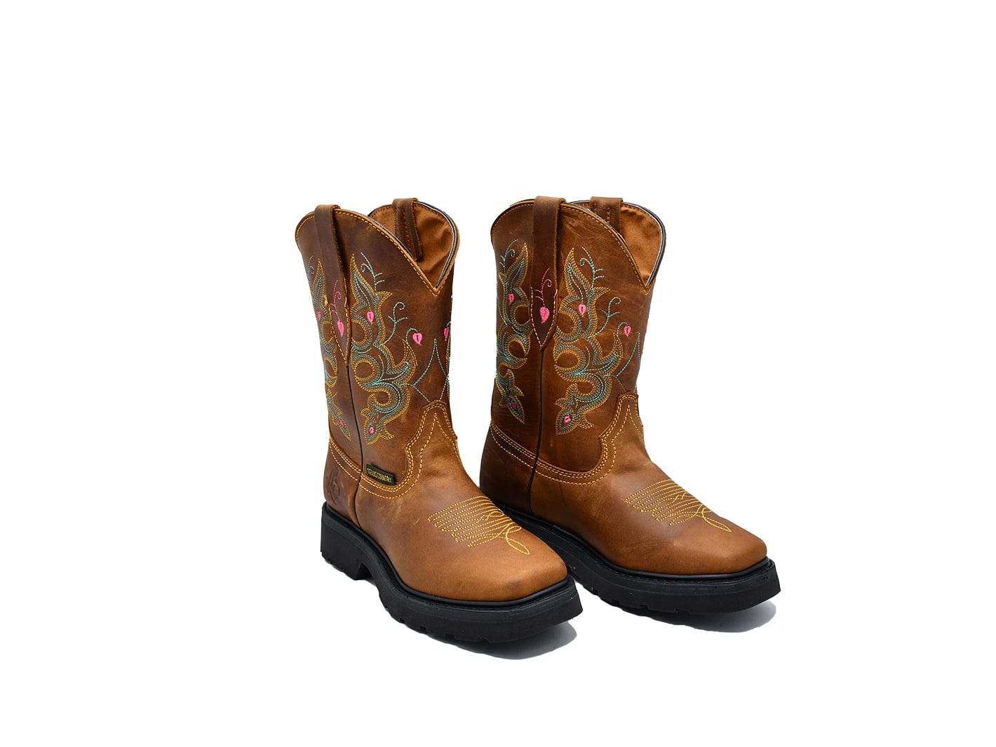 Texas Country Work Boot Crazy Miel 4205 Steel Toe
