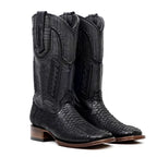 MOD - TX PLATINO Python Negro H-501 - Gomez Western Wear