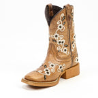 Kids Cowboy Boots - Brown - Square Toe (TCK018)