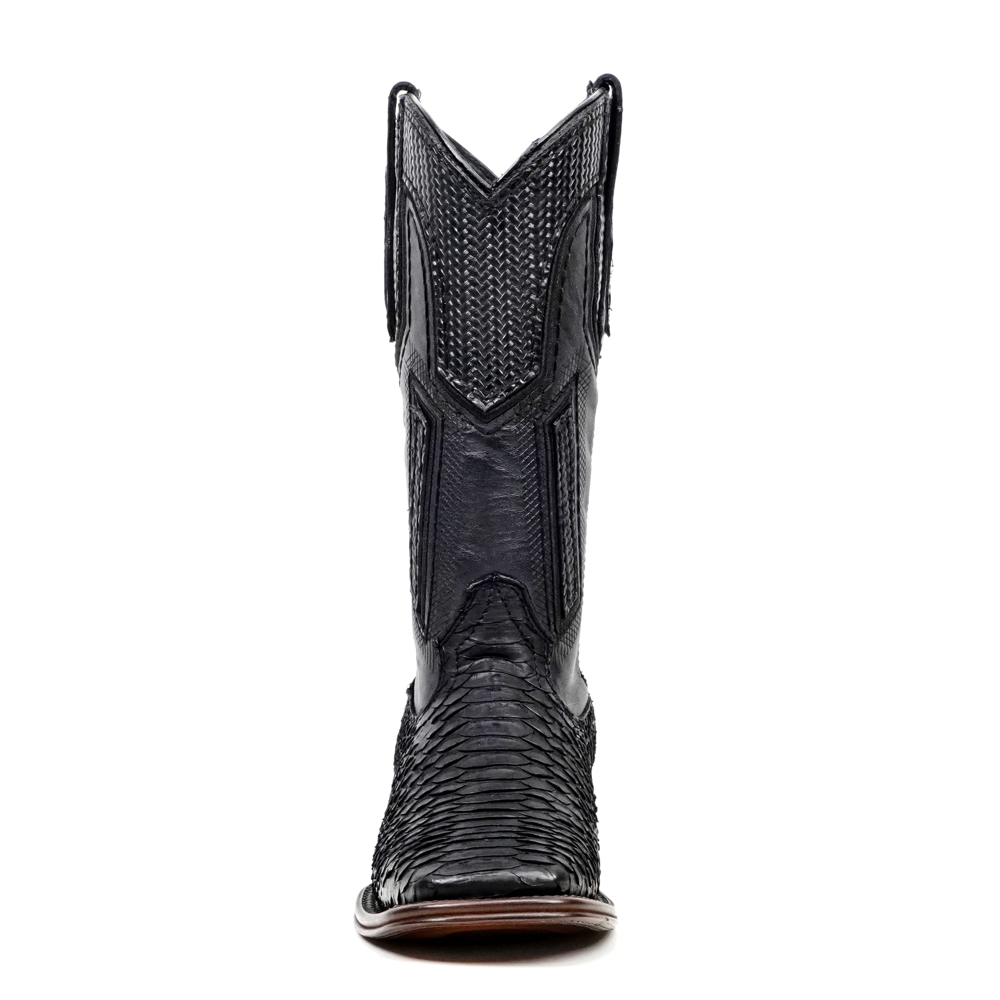 MOD - TX PLATINO Python Negro H-501 - Gomez Western Wear