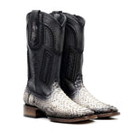 Botas Tanner Platinum Python - Natural - Punta Cuadrada