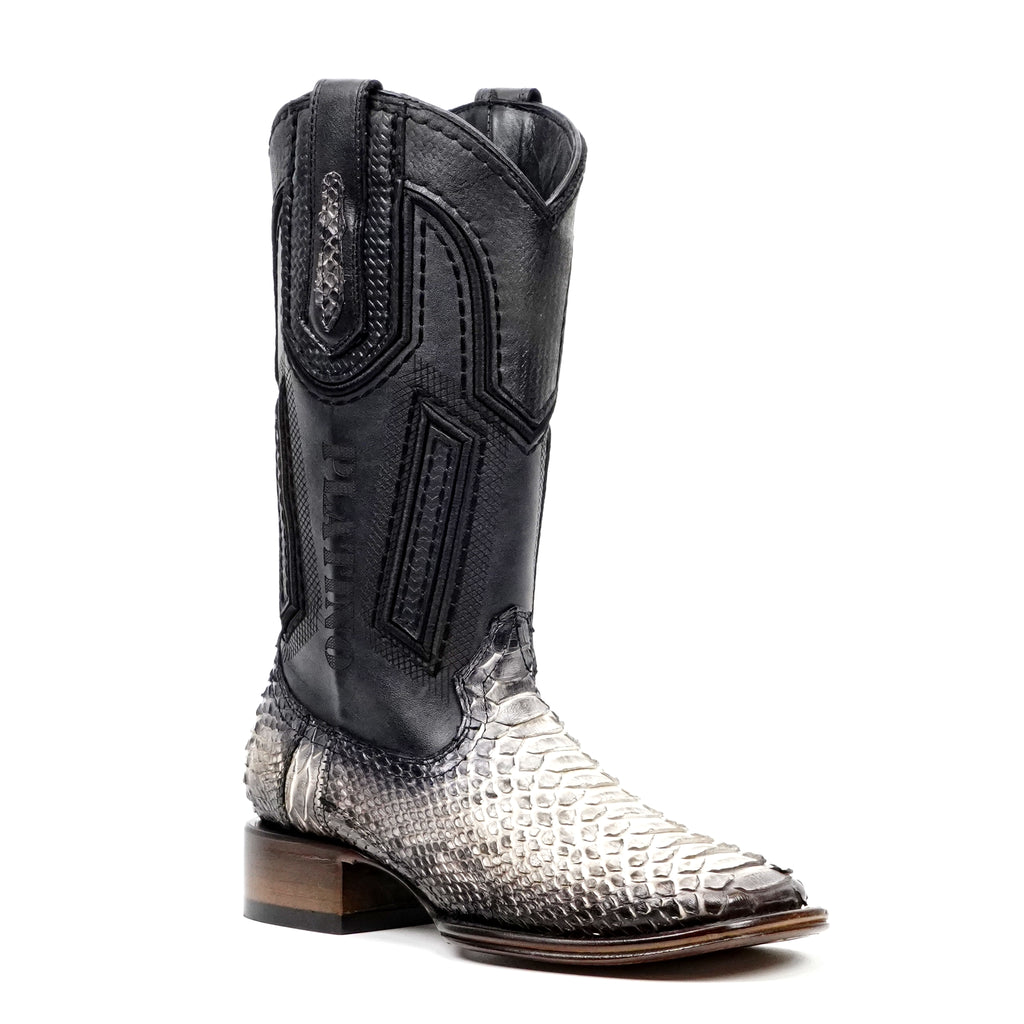 Botas Tanner Platinum Python - Natural - Punta Cuadrada