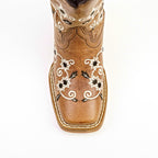 Kids Cowboy Boots - Brown - Square Toe (TCK018)