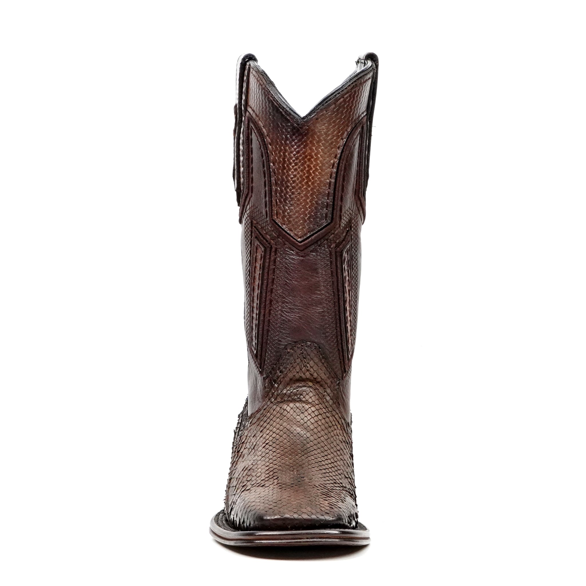Botas Tanner Platinum Python - Tamarindo - Punta cuadrada