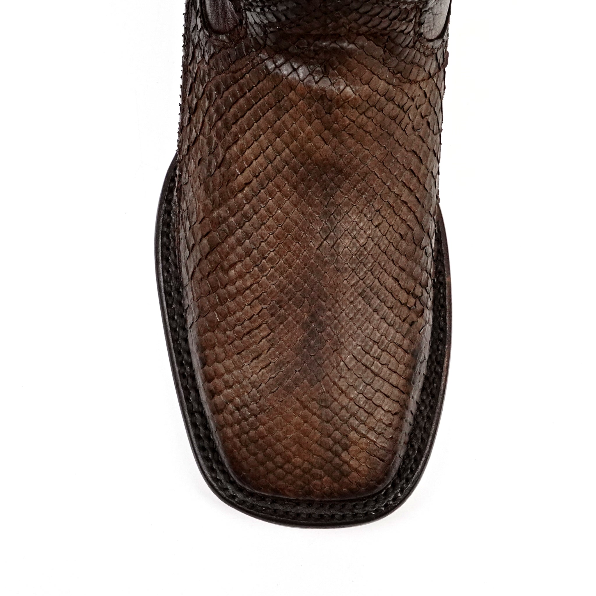 Botas Tanner Platinum Python - Tamarindo - Punta cuadrada