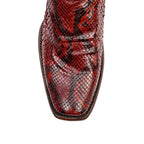 Botas Tanner Python – Rubí – Punta Cuadrada Estrecha (PN30)