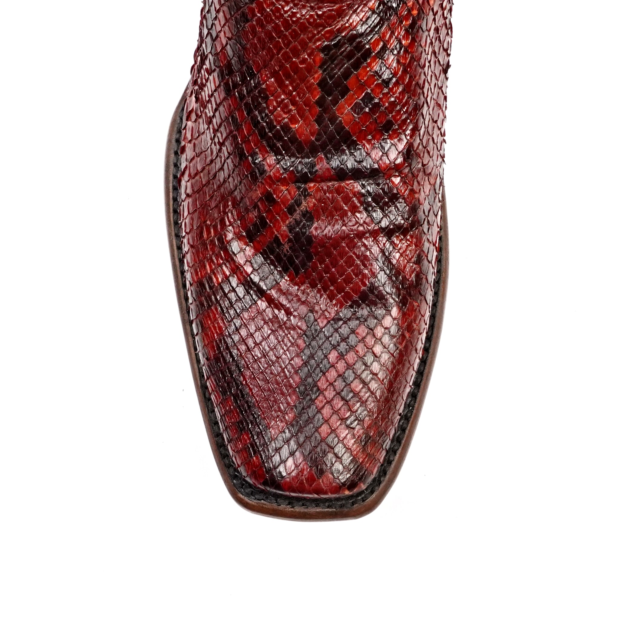 Botas Tanner Python – Rubí – Punta Cuadrada Estrecha (PN30)