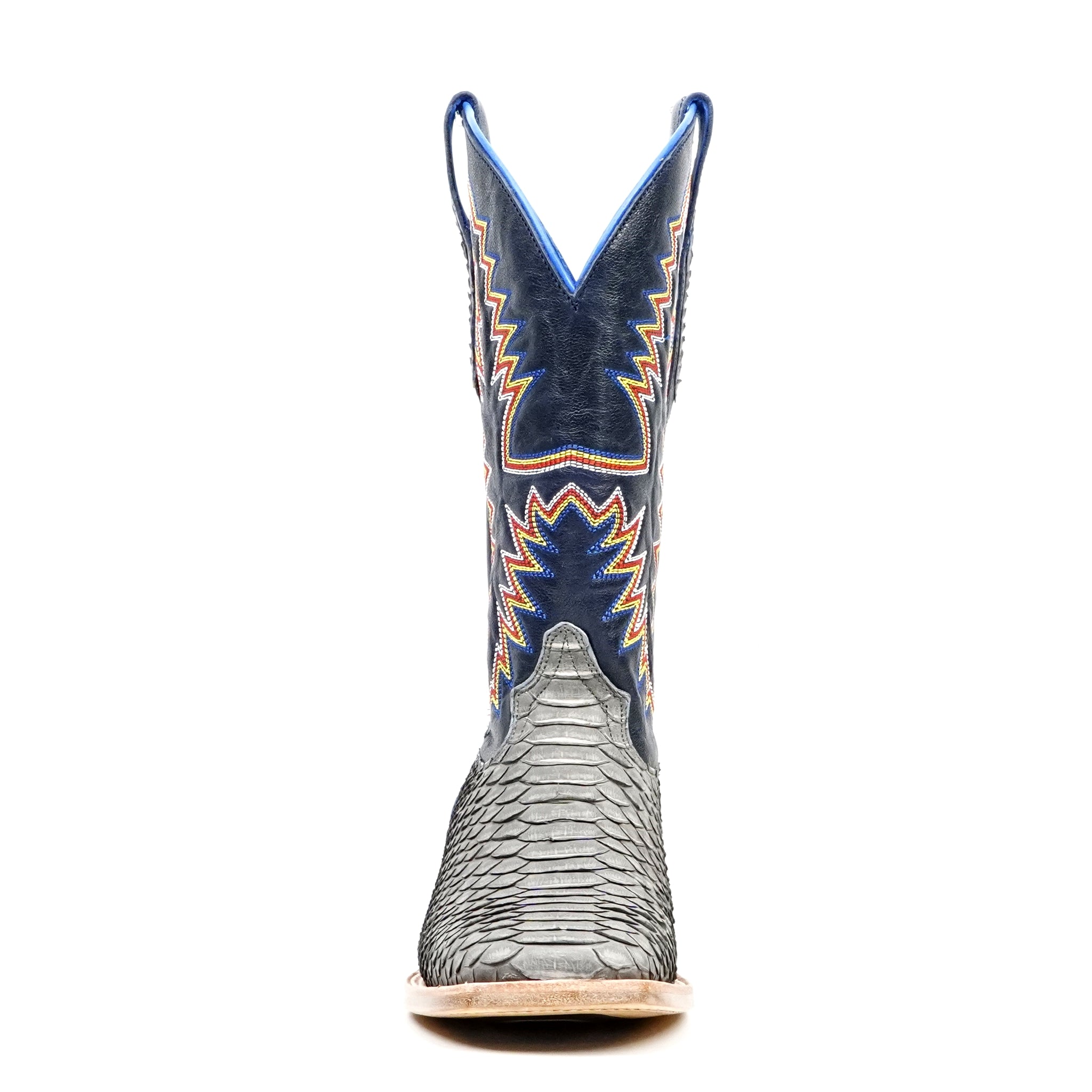 Braxton Python Boots - Matte Gray - Square Toe - Gomez Western Wear