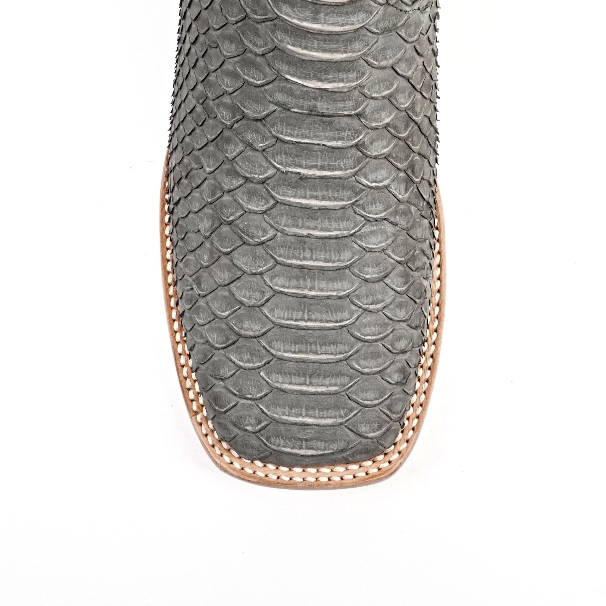Braxton Python Boots - Matte Gray - Square Toe - Gomez Western Wear