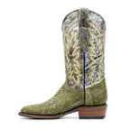 Tanner Python Boots - Jungle Green - Roper Toe (PN240)