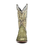 Tanner Python Boots - Jungle Green - Roper Toe (PN240)