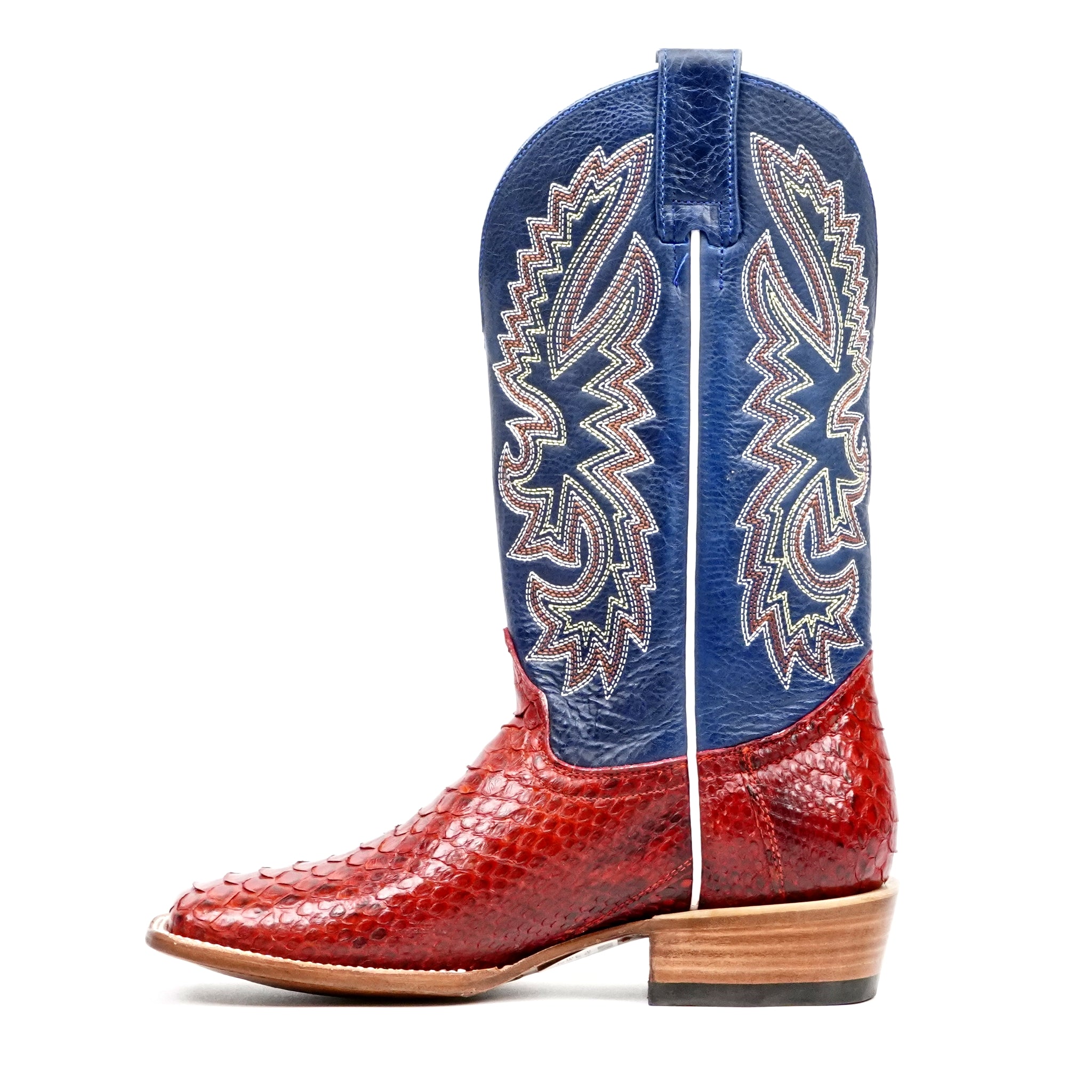 Braxton Python Boots - Ruby - Square Toe - Gomez Western Wear