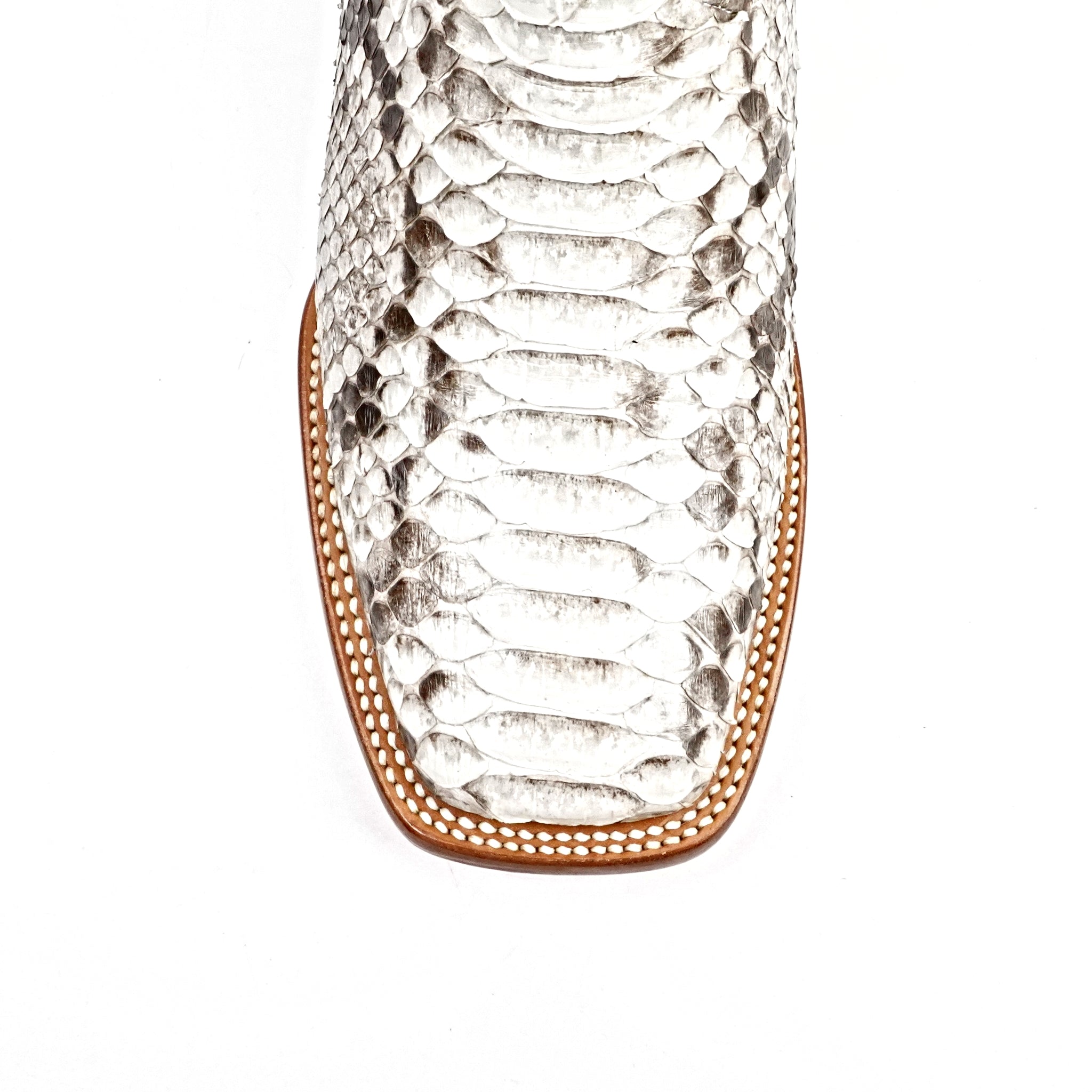 Braxton Python Boots - Natural - Square Toe
