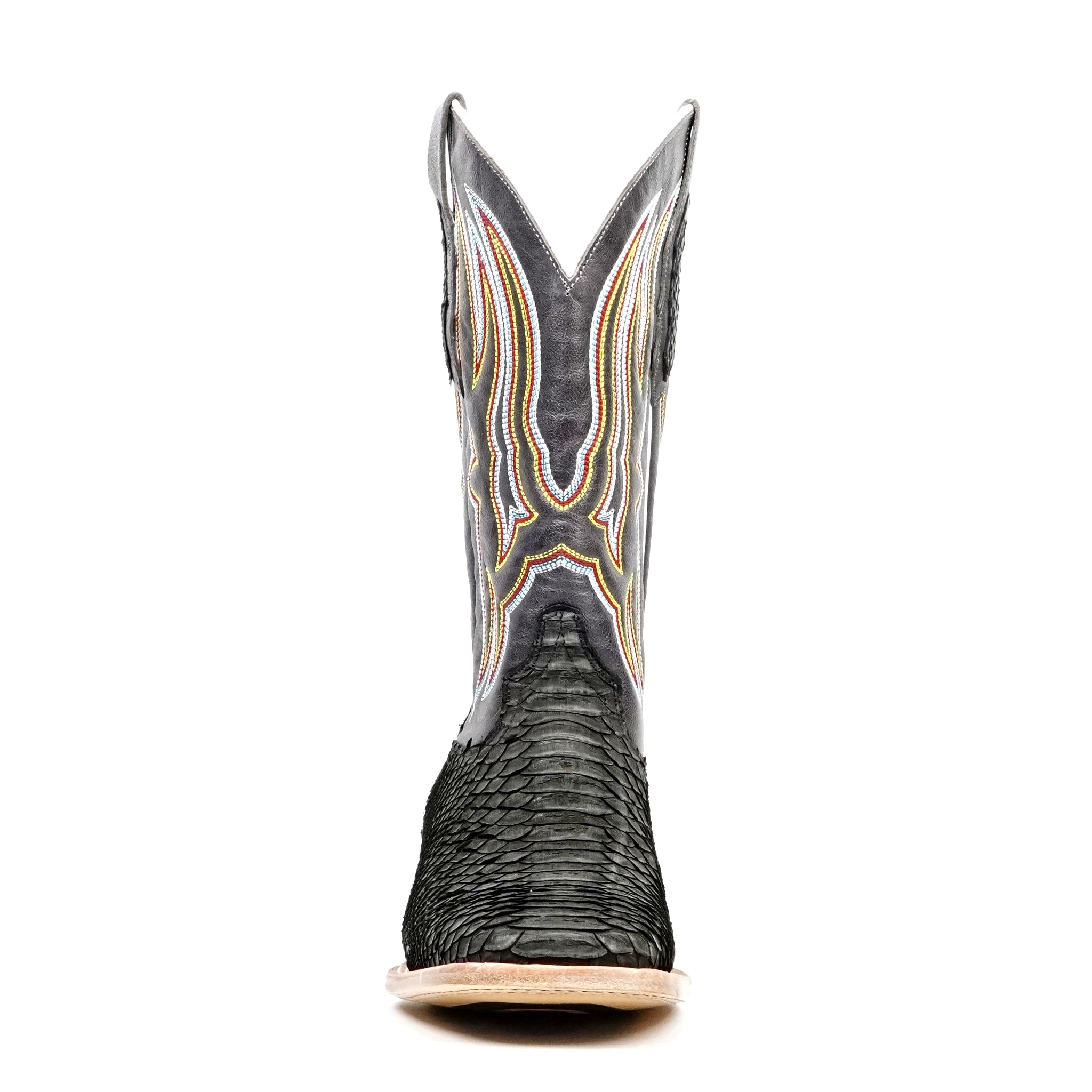 Braxton Python Boots - Oxford Gray - Square Toe - Gomez Western Wear