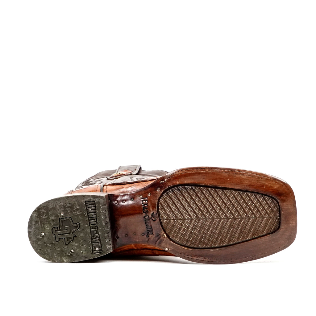 James Alligator Belly Boots - Brandy - Square Toe (LG10) - Gomez Western Wear