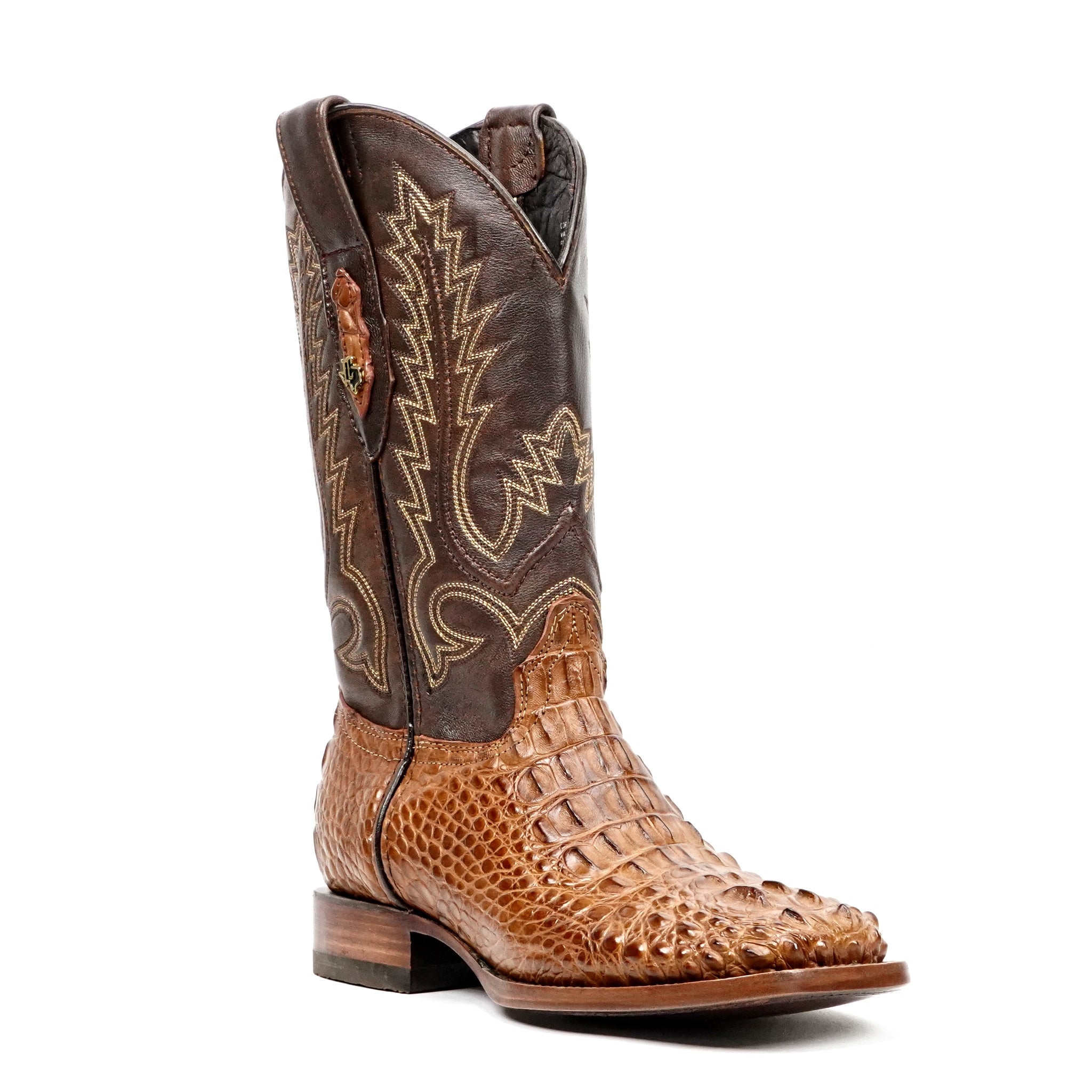 James Alligator Head Boots - Brandy - Square Toe (AP50) - Gomez