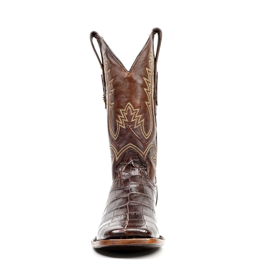 Botas de Cocodrilo James Belly - Marrón - Punta Cuadrada (LG10)