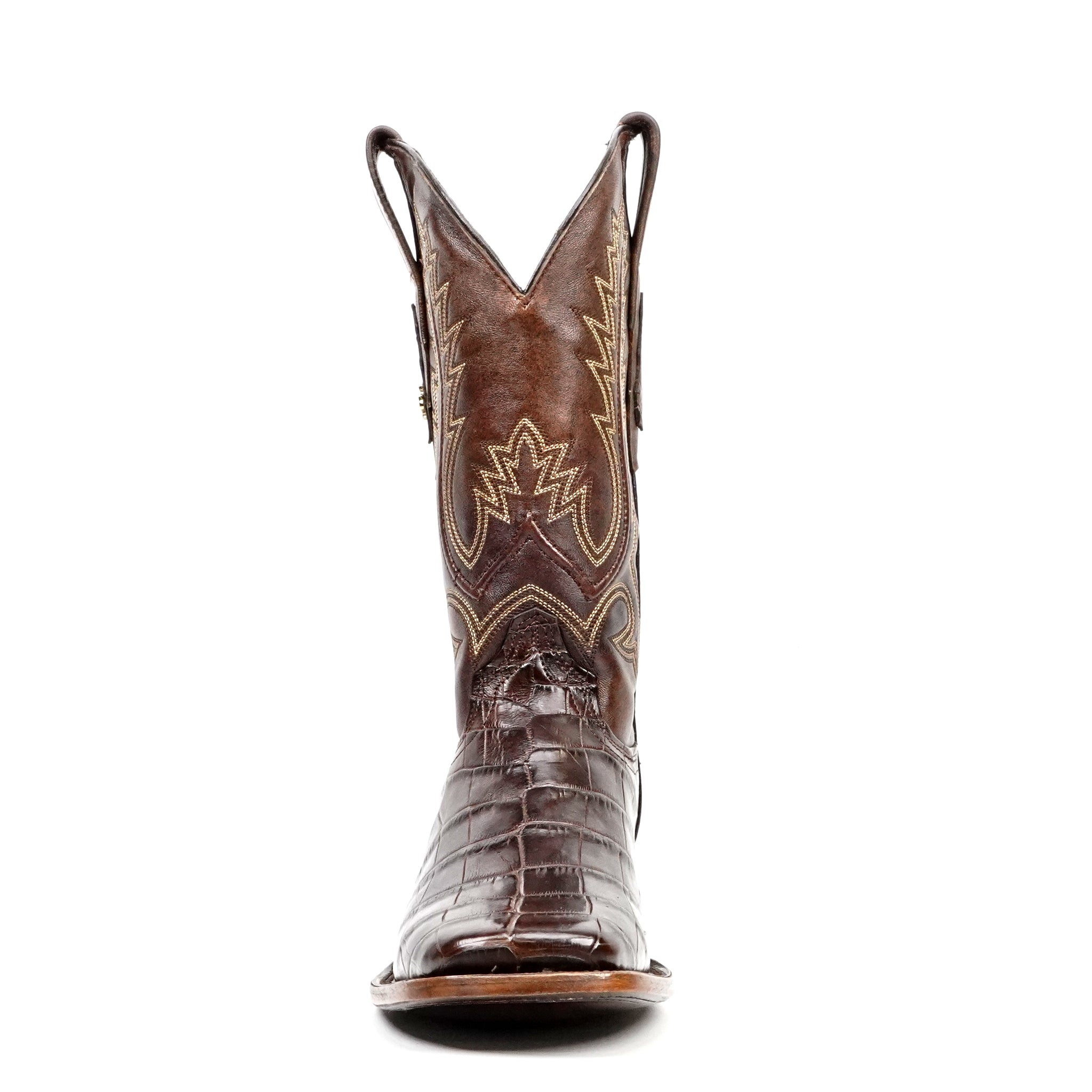 Botas de Cocodrilo James Belly - Marrón - Punta Cuadrada (LG10)