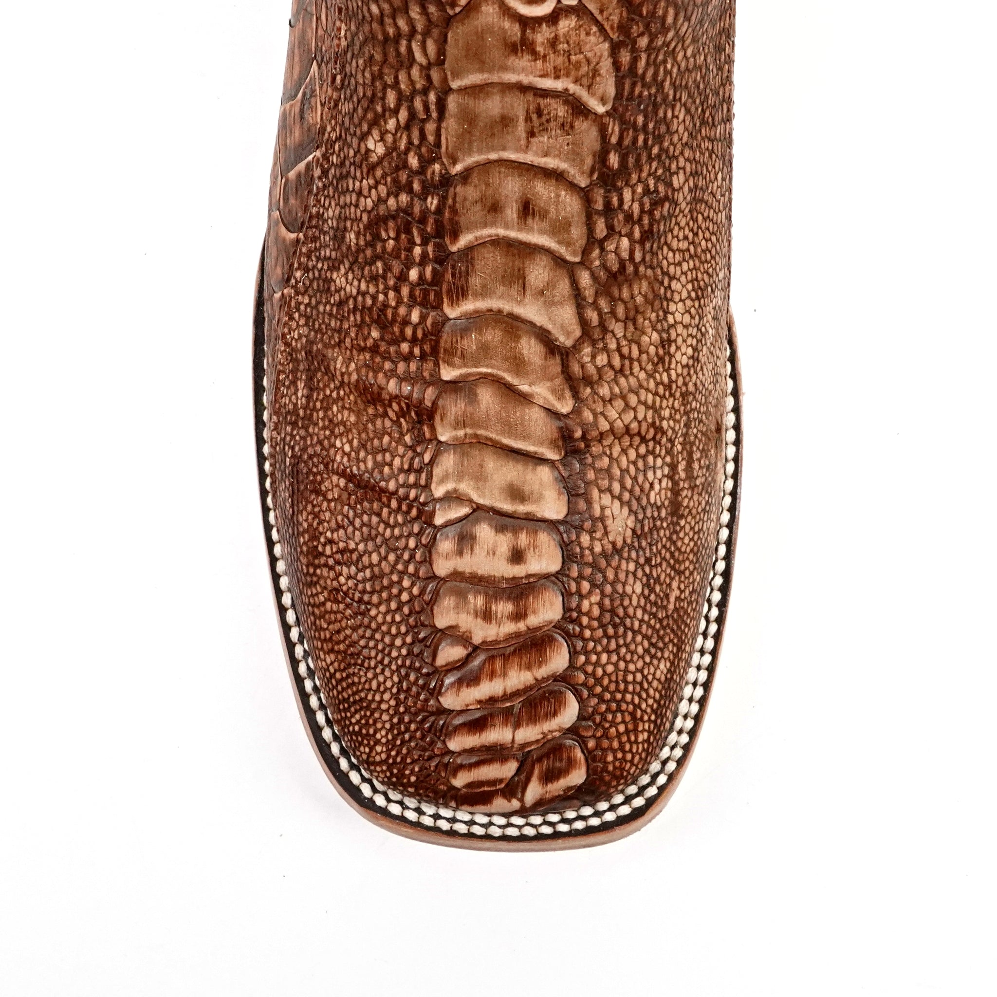 Austin Ostrich Leg Boots - Shedron - Square Toe (PA501)