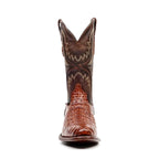 Rhodes Caiman Hornback Boots - Brandy - Round Toe (LM220)
