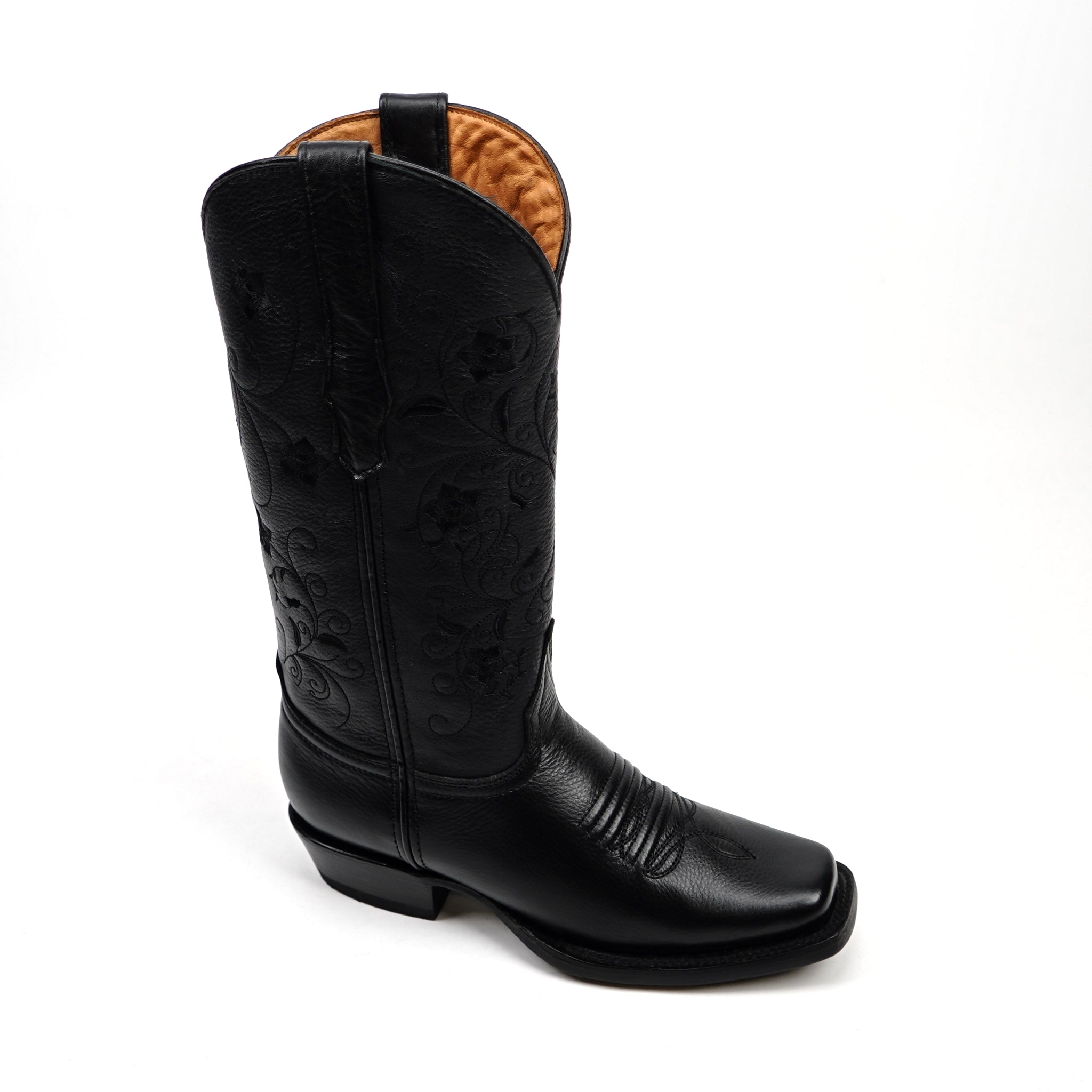 Grizzly Black Short Shaft Boots - Narrow Square Toe (E862) - Gomez