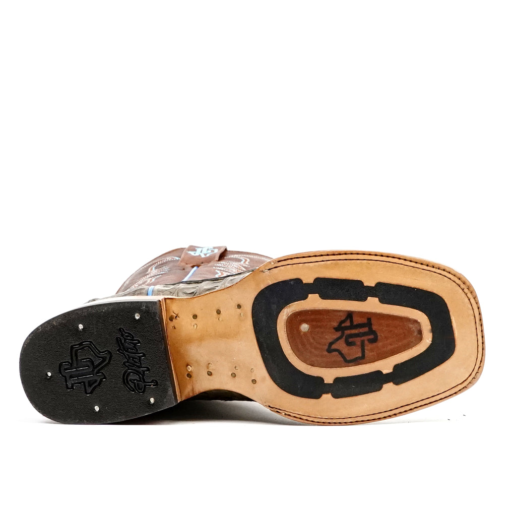 Ranger Caiman Belly Boots - Gray - Square Toe - Gomez Western Wear