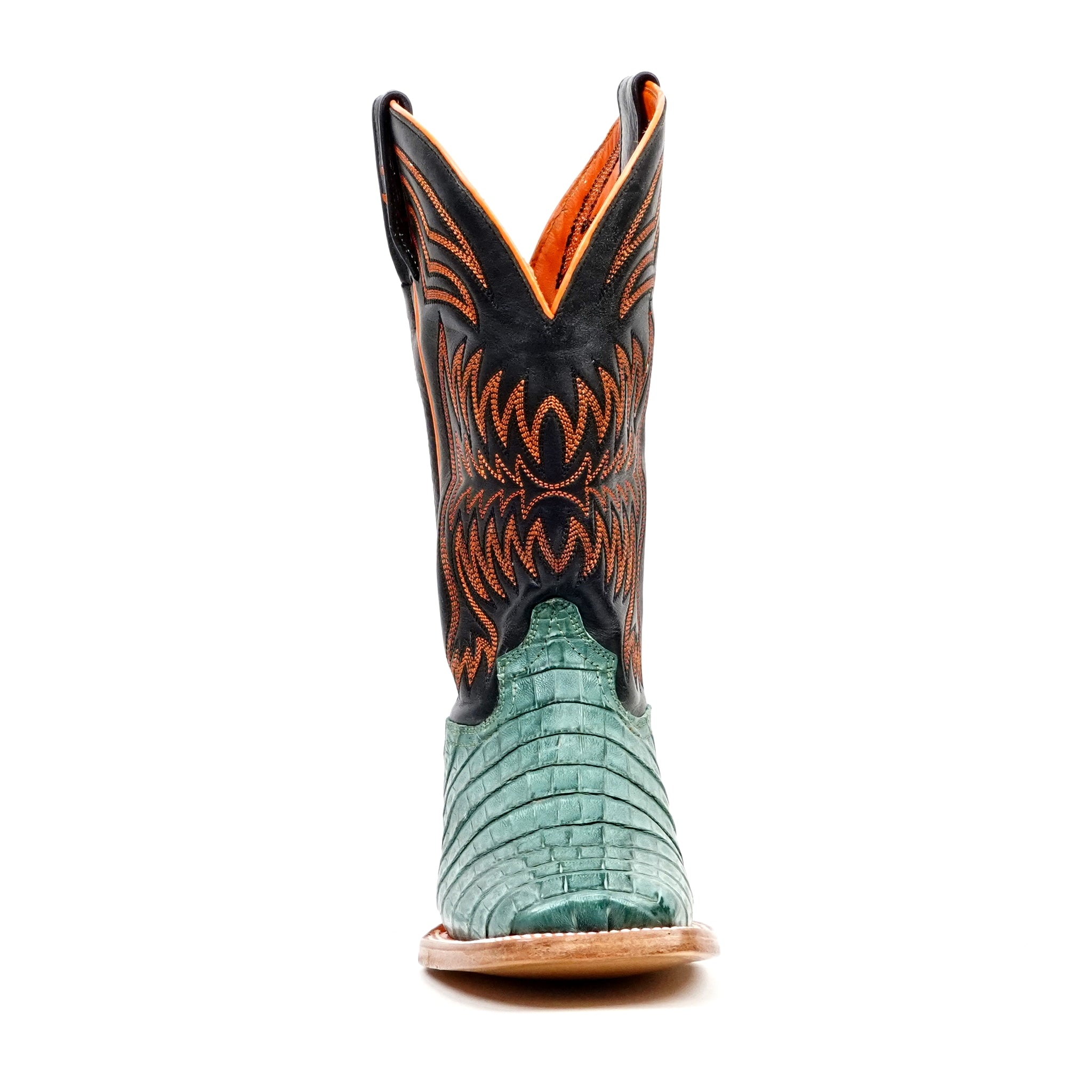 Ranger Caiman Belly Boots - Jade - Square Toe - Gomez Western Wear