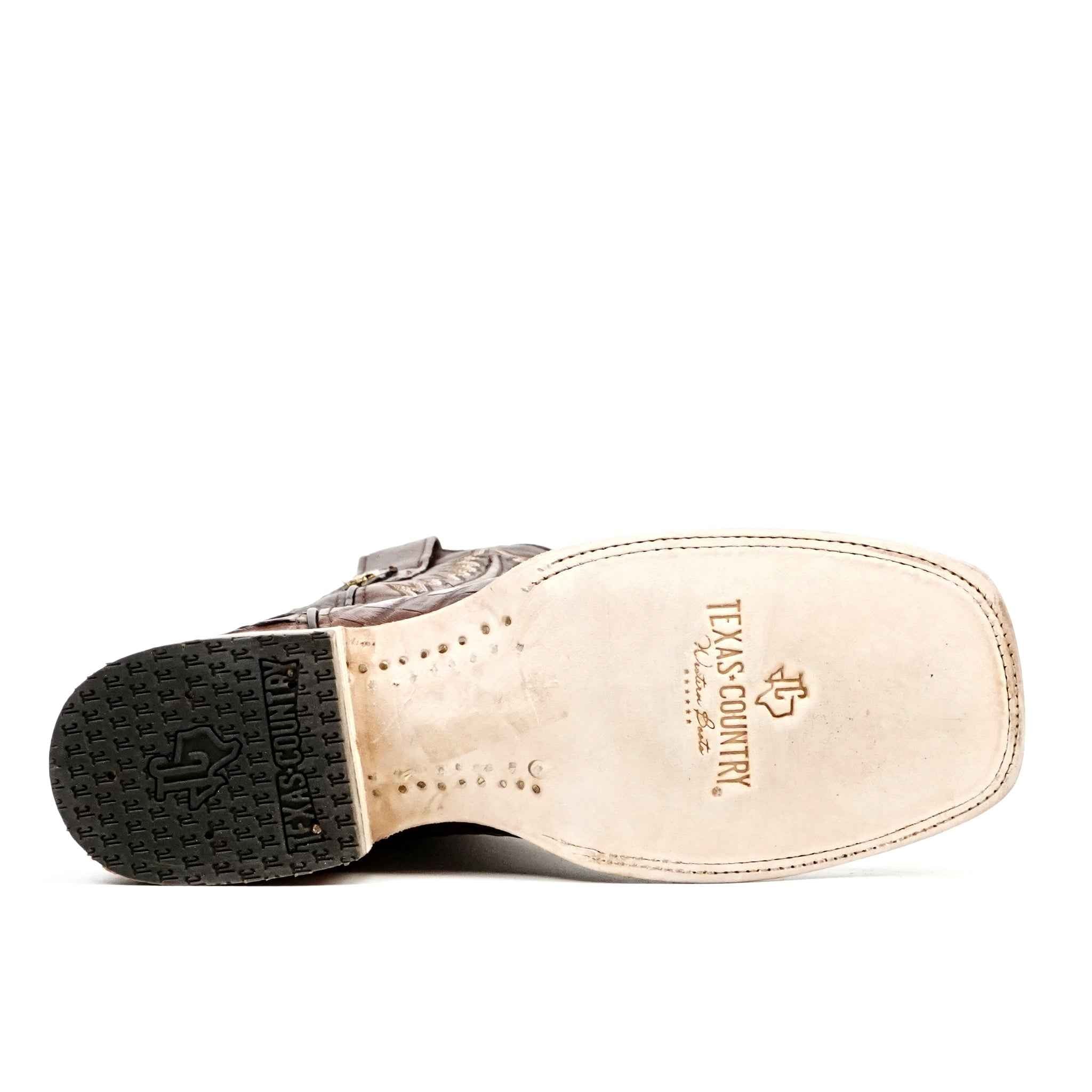 Rhodes Caiman Hornback Boots - Tobacco - Square Toe (LM10) - Gomez