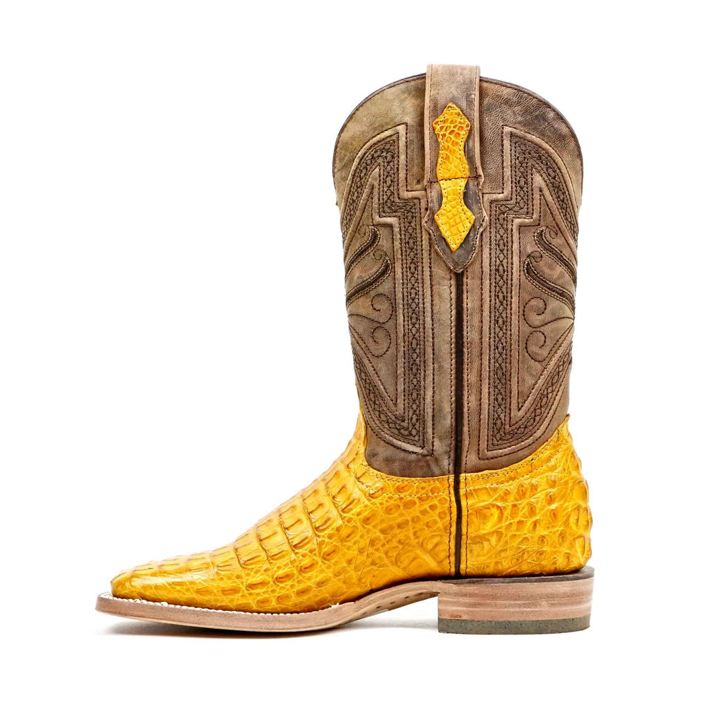 Rhodes Caiman Hornback Boots - Buttercup - Square Toe (LM10)
