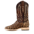 Connor Pirarucu Fish Boots - Orix Choco - Square Toe (PZ60) - Gomez Western Wear