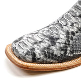 Python Natural - Embossed Leather - Square Toe (E913)