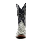 Austin Ostrich Boots - Oxford Gray - Round Toe (AV230)