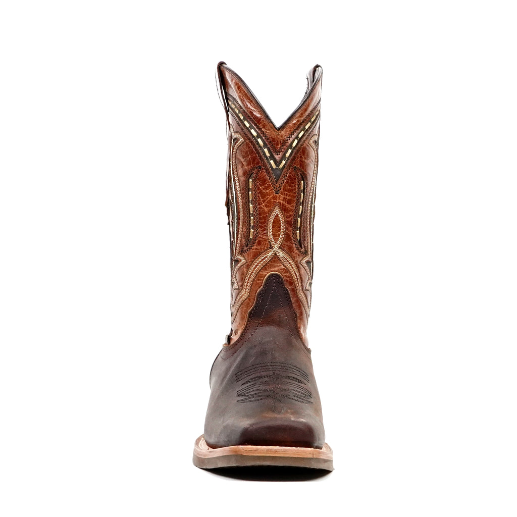 Azkar Moka Cowboy Boots - Slip-Resistant Sole - Rodeo Toe (E28)