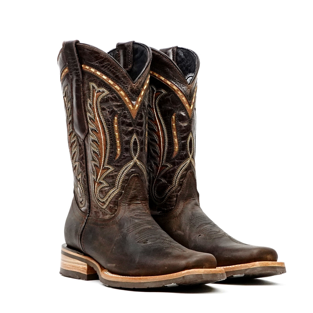 Botas Vaqueras Azkar Tan - Antideslizantes - Punta Rodeo (E28)